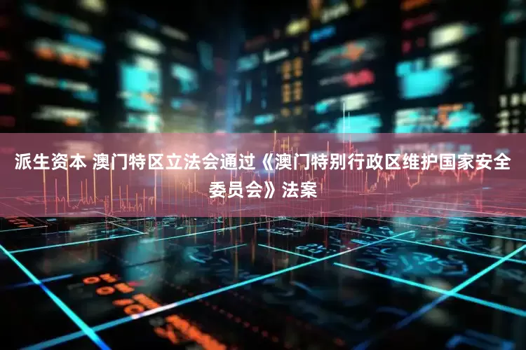 派生资本 澳门特区立法会通过《澳门特别行政区维护国家安全委员会》法案